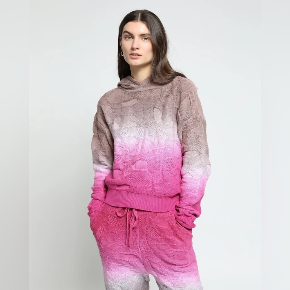 Twenty Montreal Crossover Netting Sweater Dip Dye Hoodie Size S